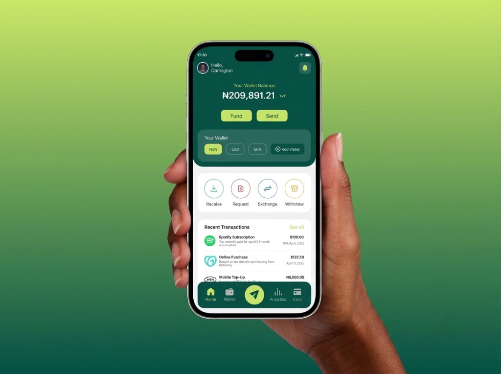 Mobile app on a phone